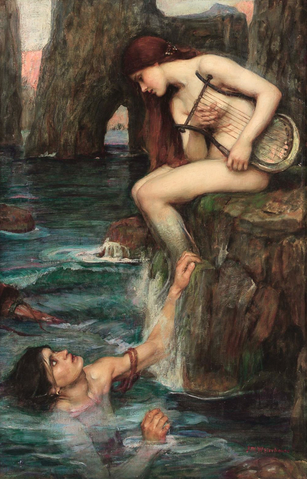 The Siren in Detail John William Waterhouse